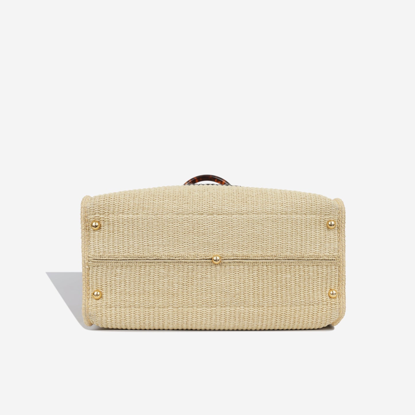 Fendi Sunshine Leather Beige Tote Bag Beige