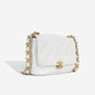 Chanel Lacquered Chain Flap Bag - White Lambskin