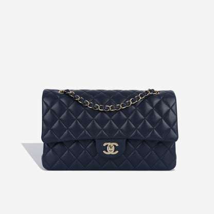 Chanel Classic Flap Lambskin Black Shoulder Bag Style 102