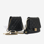 Chanel Classic Flap Lambskin Black Shoulder Bag Style 351