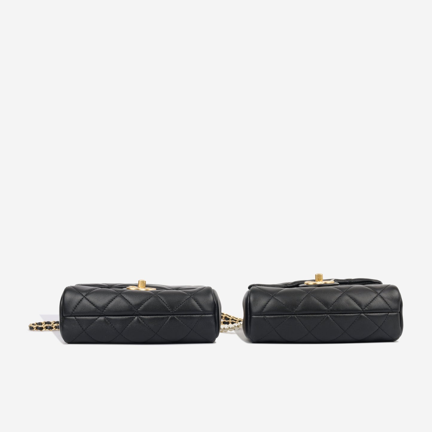 Chanel Classic Flap Lambskin Black Shoulder Bag Style 351