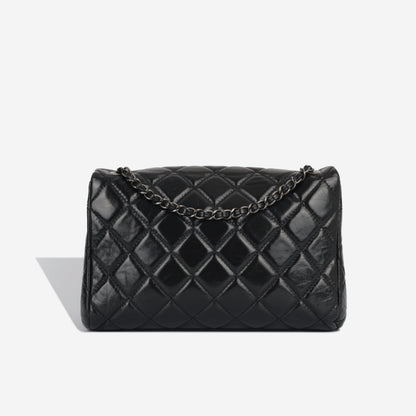 Chanel Classic Flap Lambskin Black Shoulder Bag Style 284