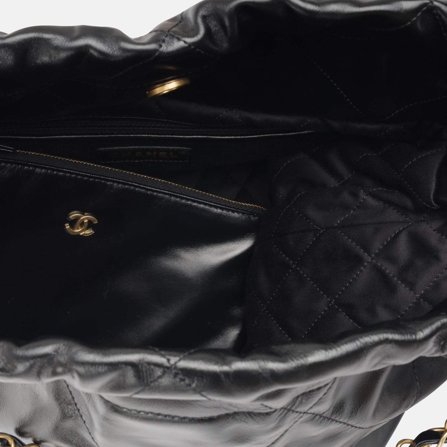 Chanel Chanel 22 Calfskin Black Tote Bag Calfskin