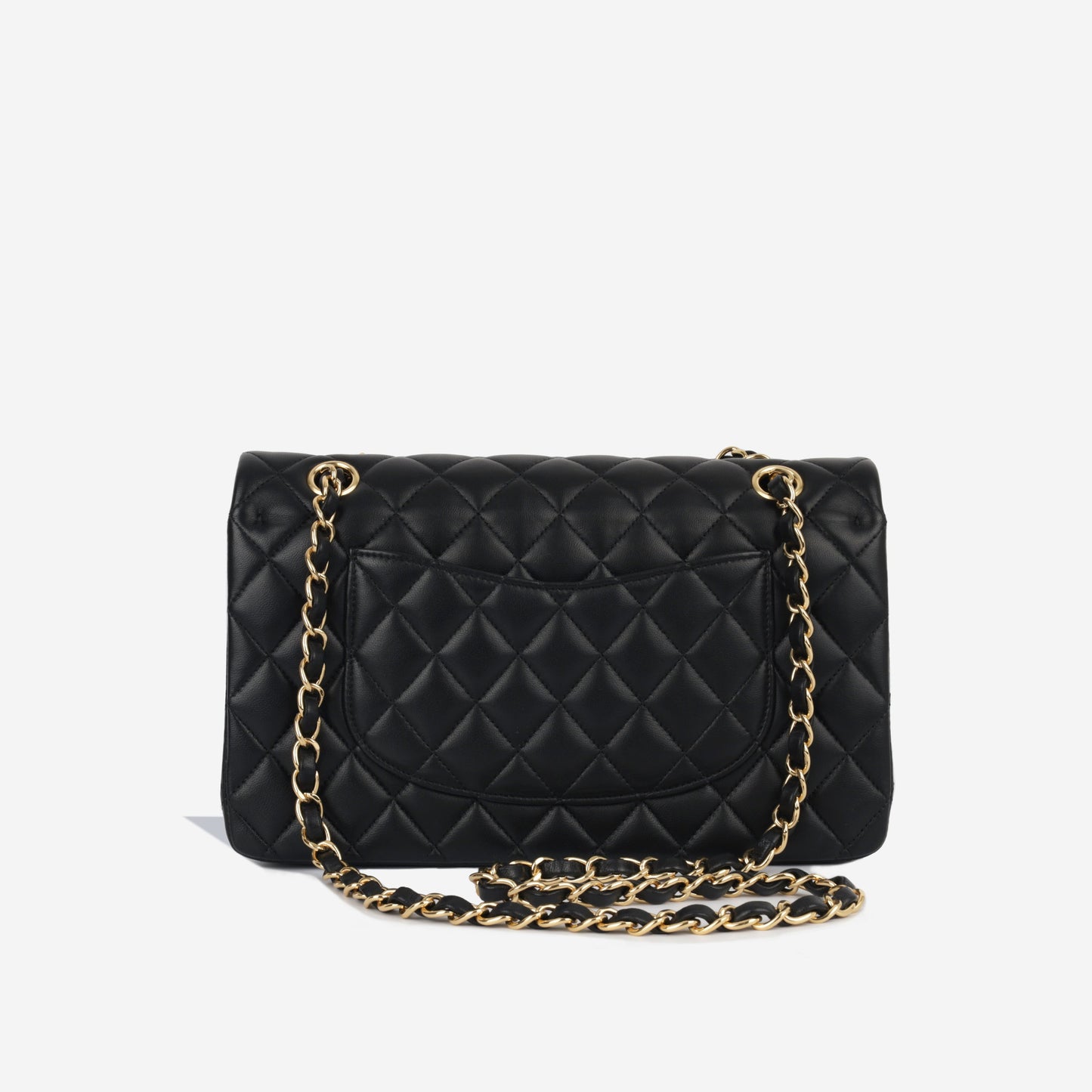 Chanel Classic Flap Lambskin Black Shoulder Bag Style 97