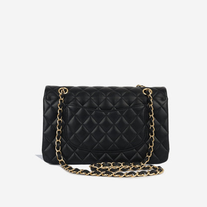 Chanel Classic Flap Lambskin Black Shoulder Bag Style 97