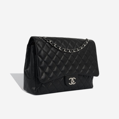 Chanel Classic Flap Caviar Black Shoulder Bag Style 141