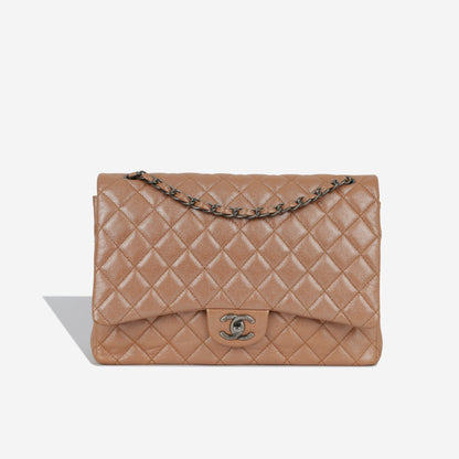 Chanel Classic Flap Caviar Tan Shoulder Bag Style 2