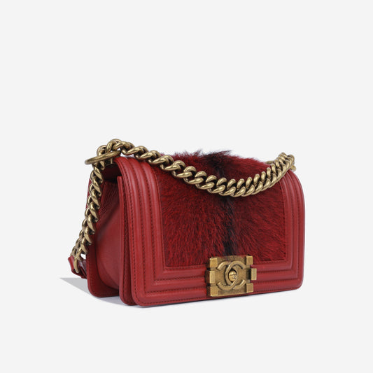 Chanel Boy Bag Lambskin Gold Shoulder Bag