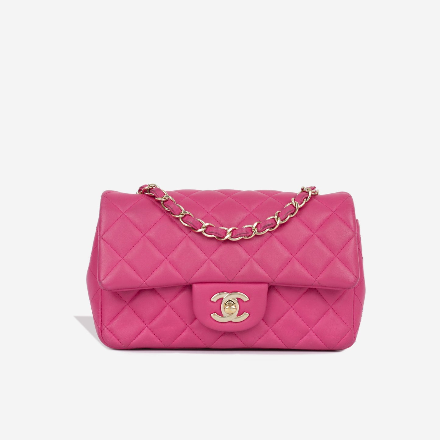 Chanel Classic Flap Lambskin Gold Shoulder Bag Style 48