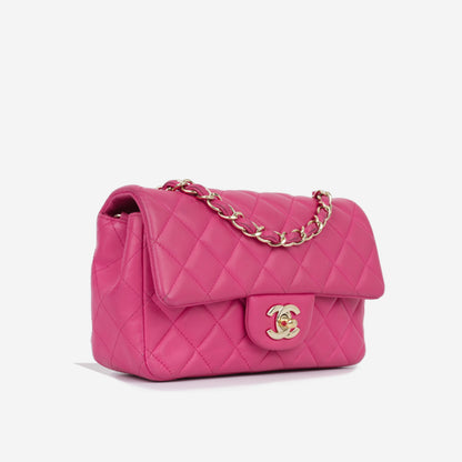 Chanel Classic Flap Lambskin Gold Shoulder Bag Style 48