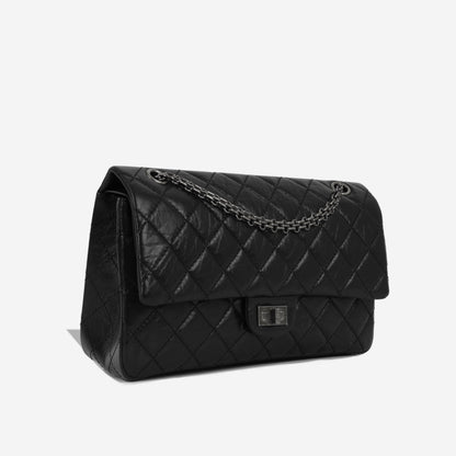 Chanel Classic Flap Calfskin Black Shoulder Bag Calfskin