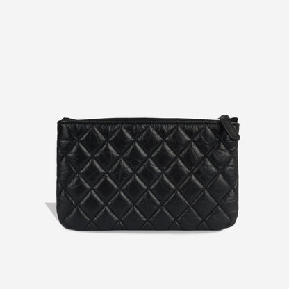 Chanel 2 55 Calfskin Black Shoulder Bag