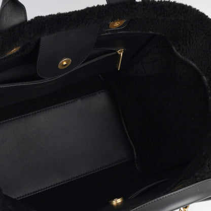 Chanel Deauville Leather Black Tote Bag