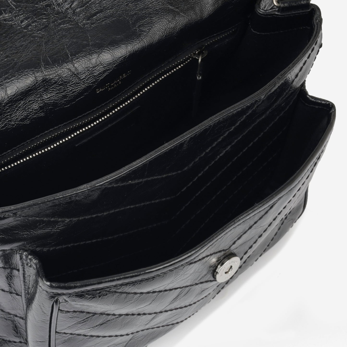 Saint Laurent Niki Calfskin Black Shoulder Bag