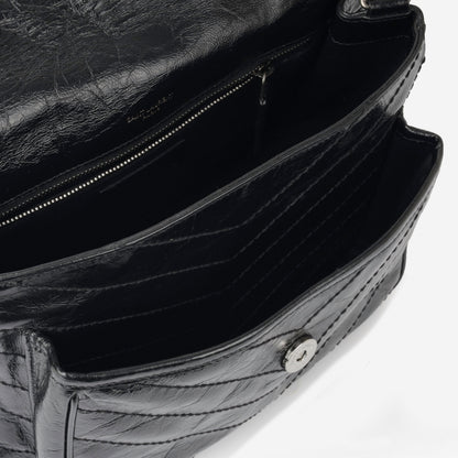 Saint Laurent Niki Calfskin Black Shoulder Bag