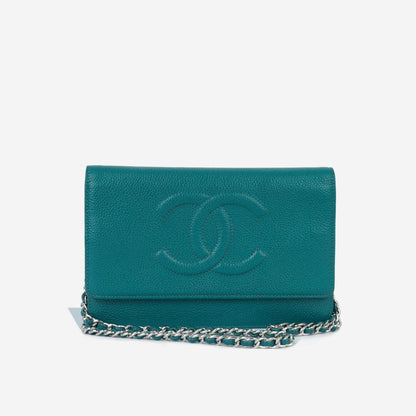 Chanel Wallet On Chain Caviar Silver Crossbody Style 2