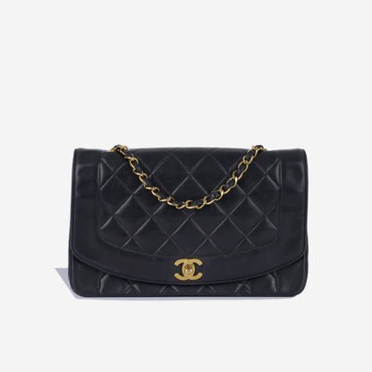 Chanel Classic Flap Lambskin Black Shoulder Bag Style 299