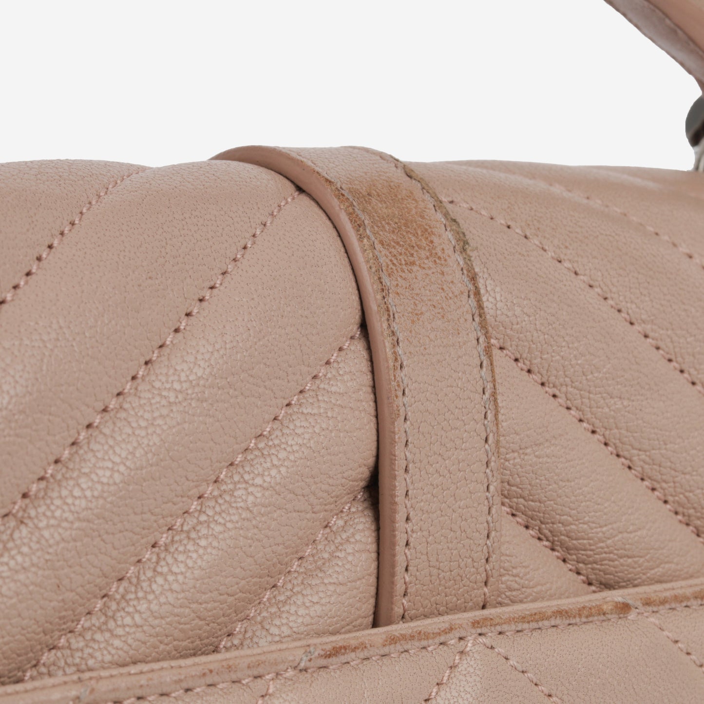 Saint Laurent College Calfskin Beige Shoulder Bag
