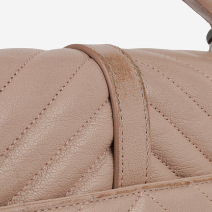 Saint Laurent College Calfskin Beige Shoulder Bag