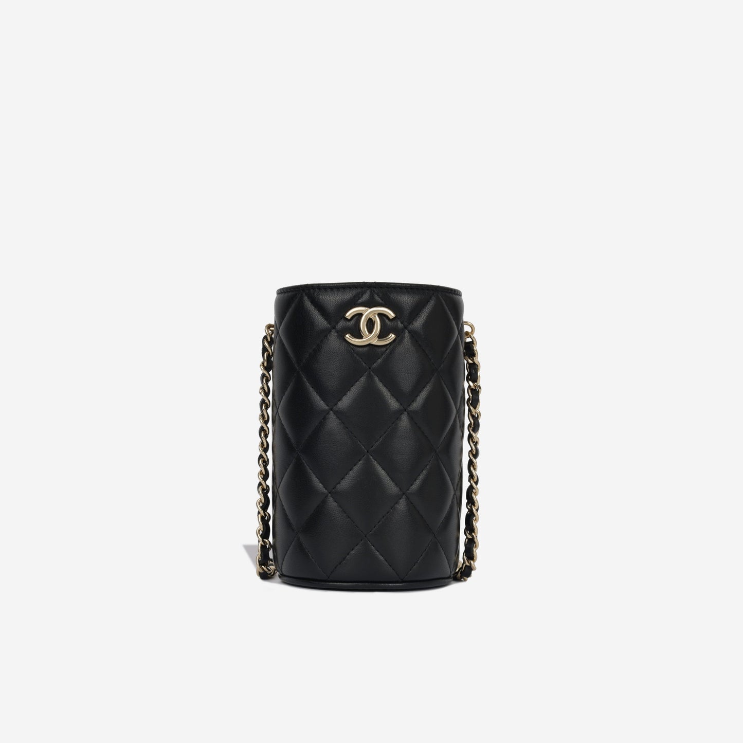 Chanel Vanity Lambskin Black Clutch Style 6