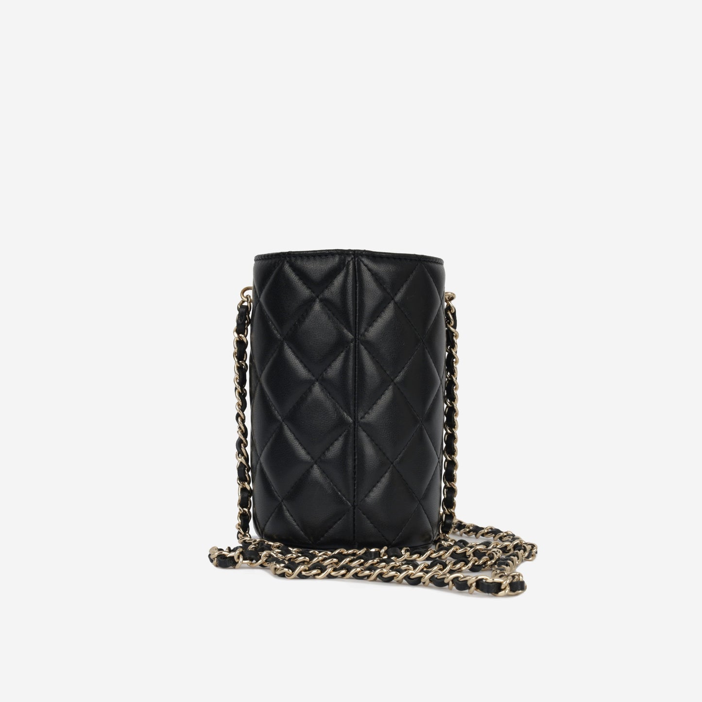 Chanel Vanity Lambskin Black Clutch Style 6