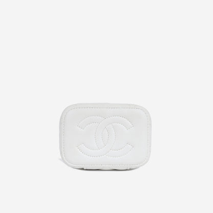 Chanel Vanity Lambskin Gold Clutch Lambskin