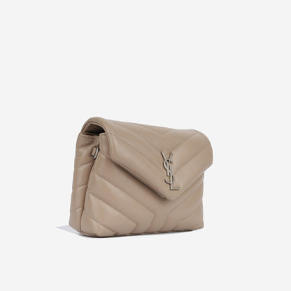 Saint Laurent Loulou Calfskin Beige Shoulder Bag