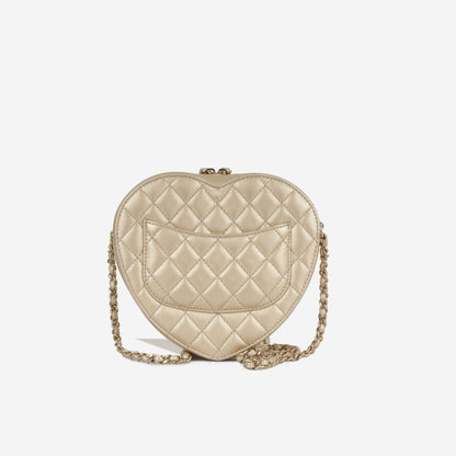 Chanel Pst Lambskin Gold Tote Bag