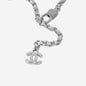 Chanel Lambskin Silver Handbag Lambskin