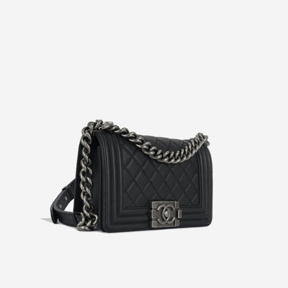 Chanel Boy Bag Lambskin Black Shoulder Bag Style 54