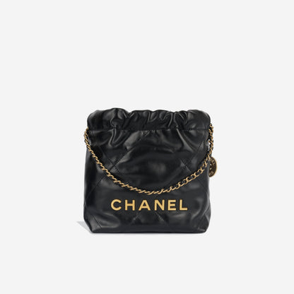 Chanel Chanel 22 Calfskin Black Shoulder Bag Style 3