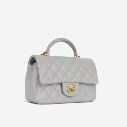 Chanel Classic Flap Lambskin Gold Shoulder Bag Style 127