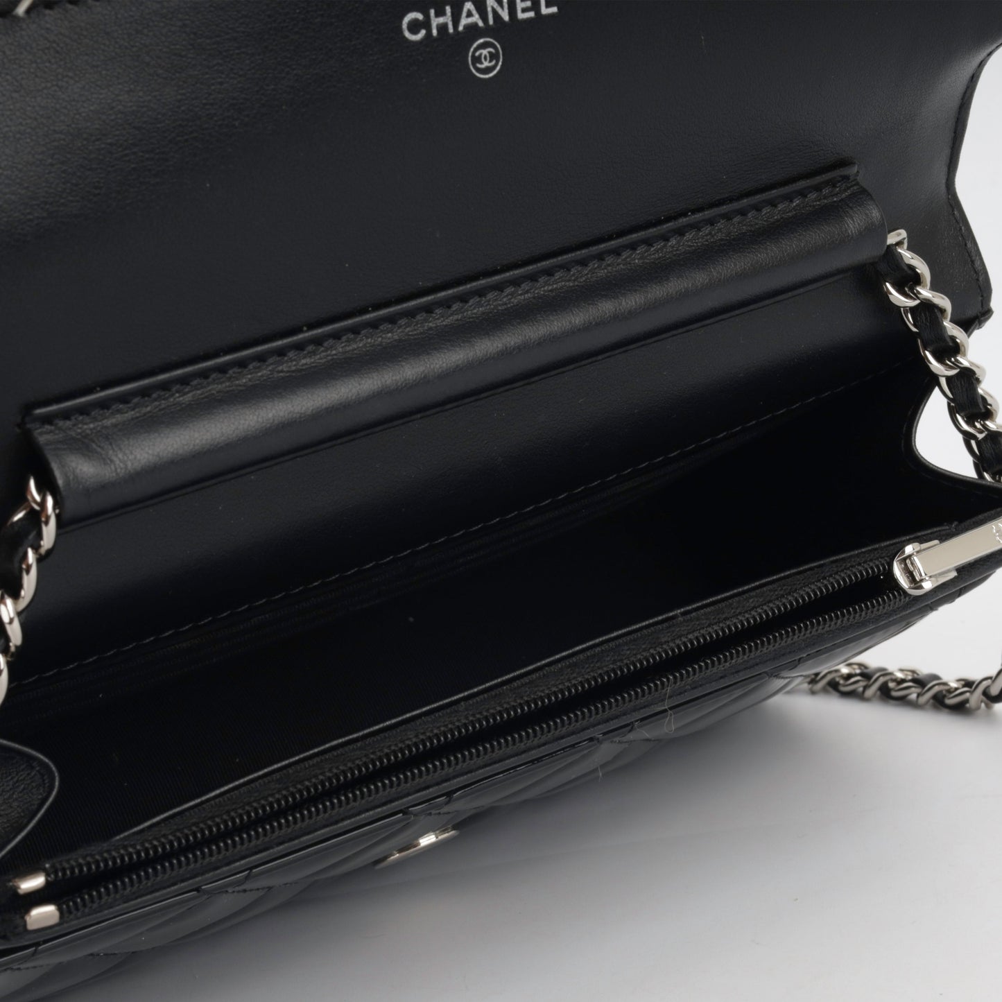 Chanel Wallet On Chain Lambskin Black Crossbody Style 7