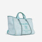 Chanel Deauville Calfskin Silver Tote Bag