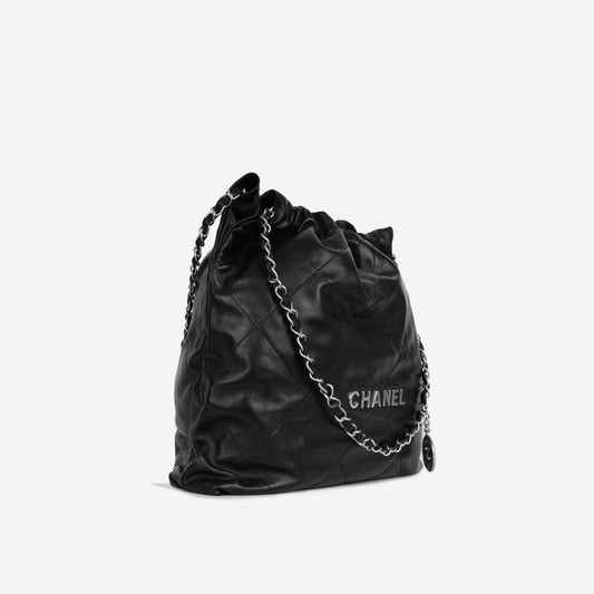 Chanel Calfskin Black Tote Bag Calfskin