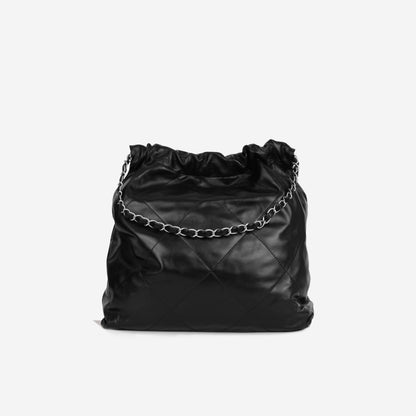 Chanel Calfskin Black Tote Bag Calfskin
