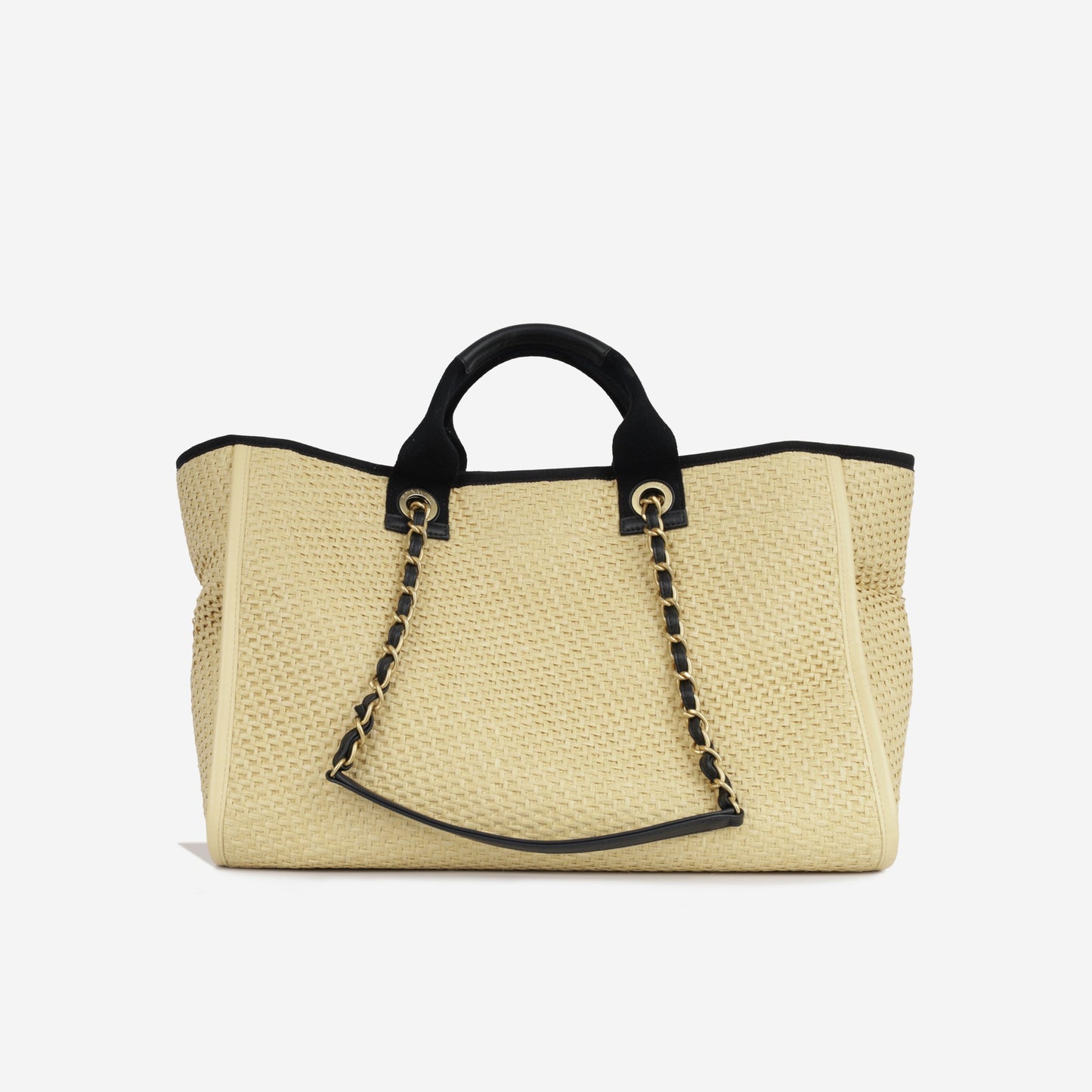 Chanel Deauville Calfskin Gold Tote Bag