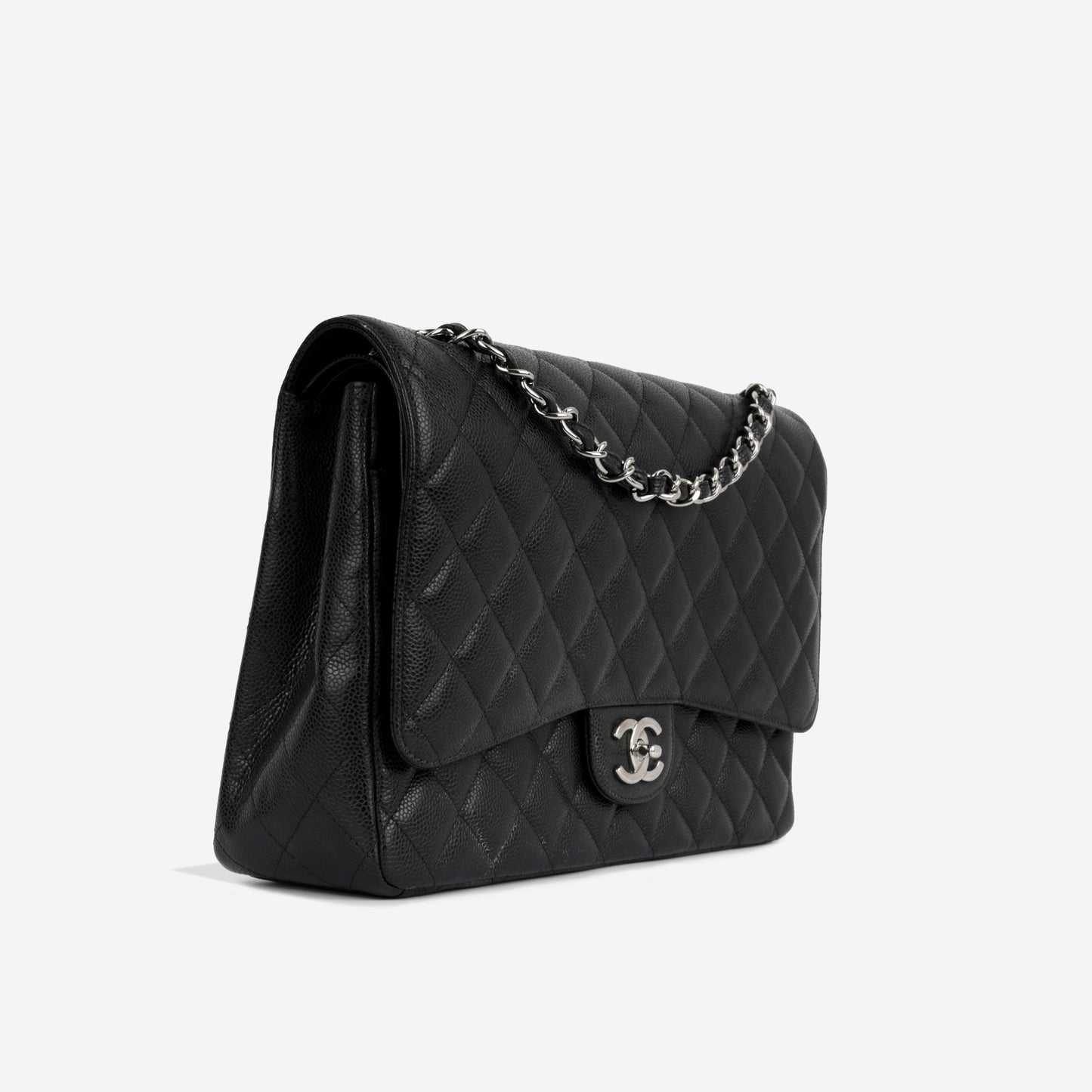 Chanel Classic Flap Caviar Black Shoulder Bag Style 140
