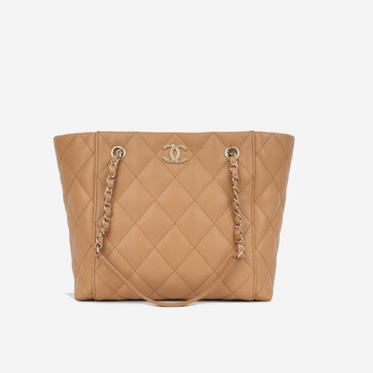 Chanel Large Cc Shopping Tote - Caramel