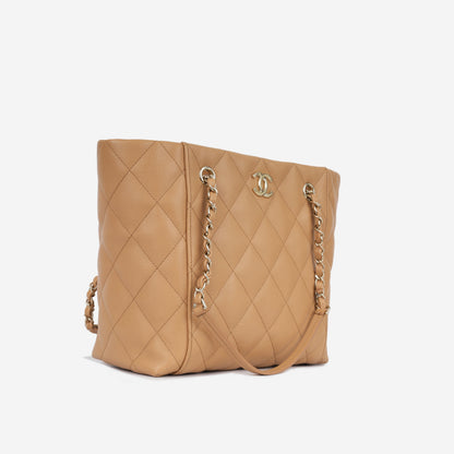 Chanel Large Cc Shopping Tote - Caramel
