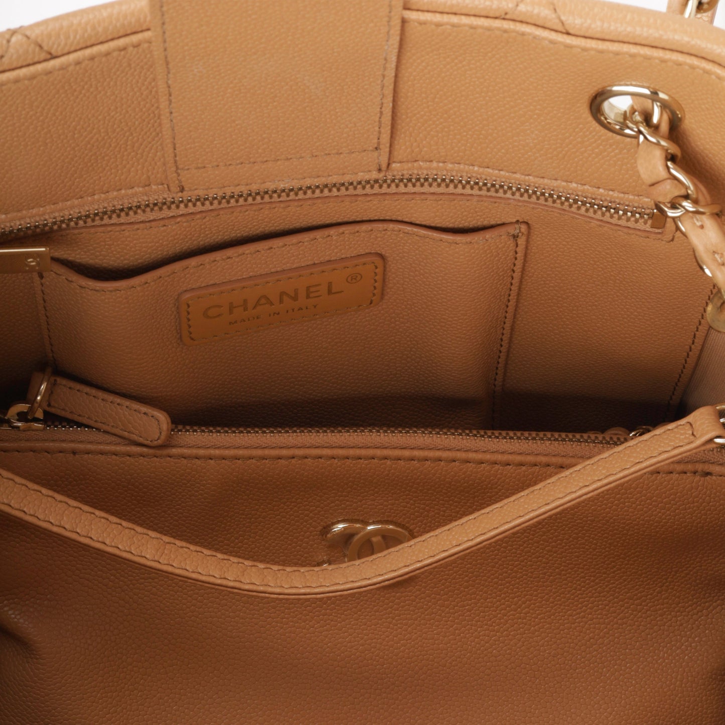 Chanel Large Cc Shopping Tote - Caramel