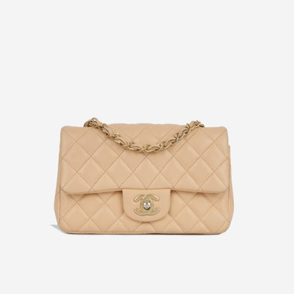 Chanel Classic Flap Lambskin Gold Shoulder Bag Style 43