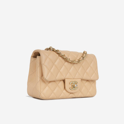 Chanel Classic Flap Lambskin Gold Shoulder Bag Style 43