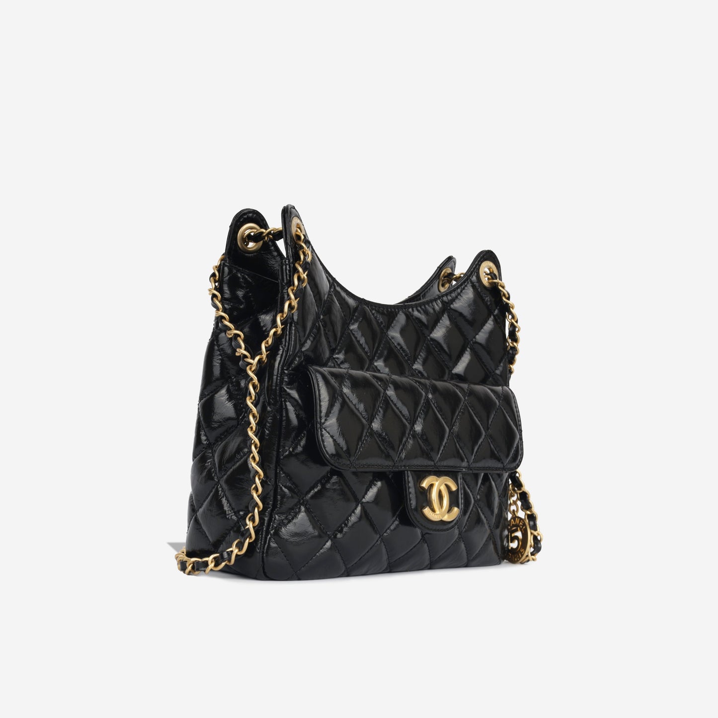 Chanel Medallion Calfskin Black Shoulder Bag