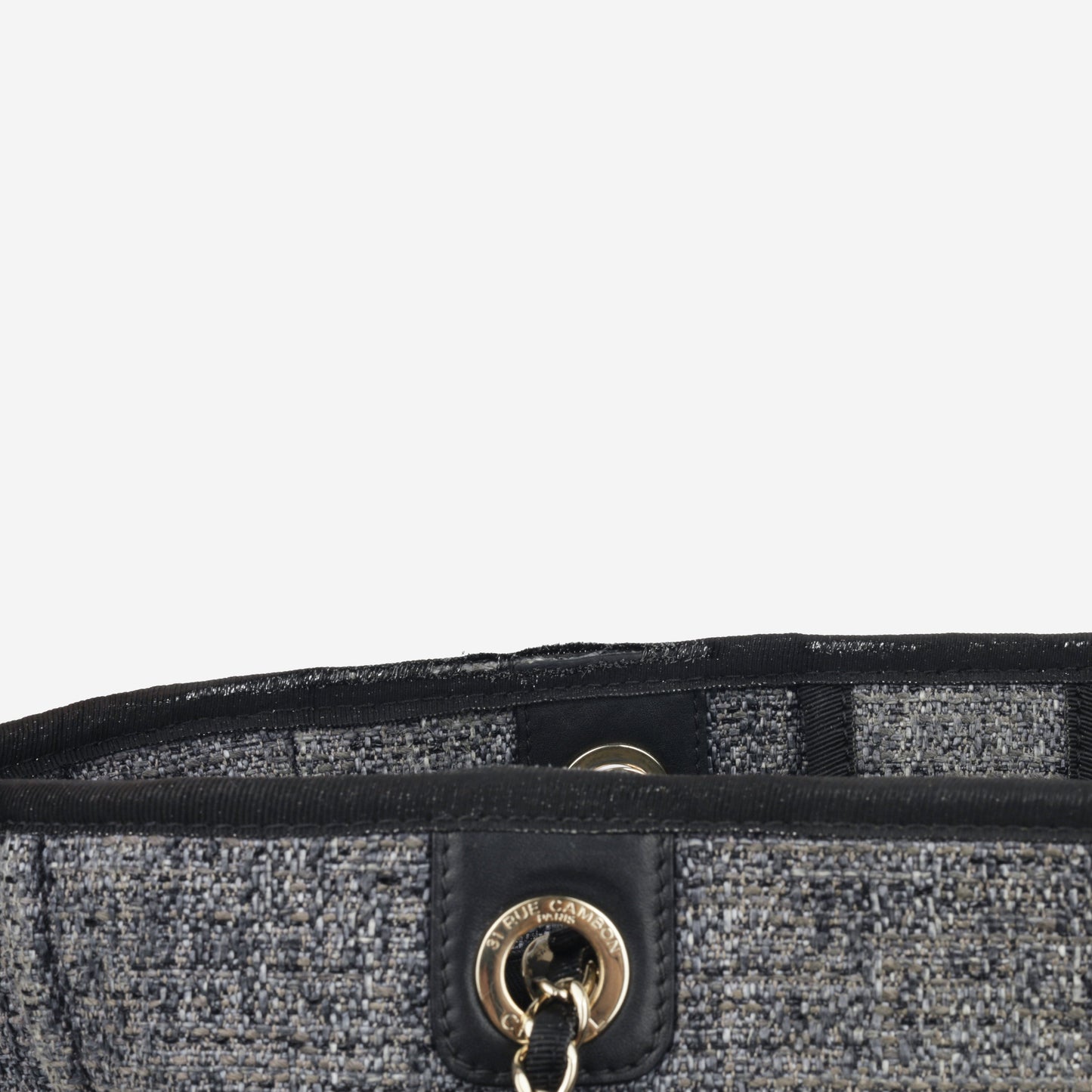 Chanel Deauville Caviar Black Tote Bag Caviar