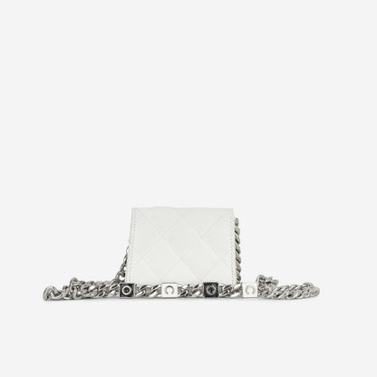 Chanel Vanity Caviar Silver Clutch