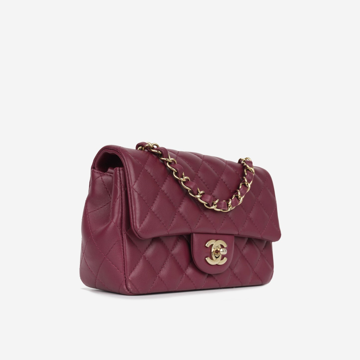 Chanel Classic Flap Lambskin Gold Shoulder Bag Style 42