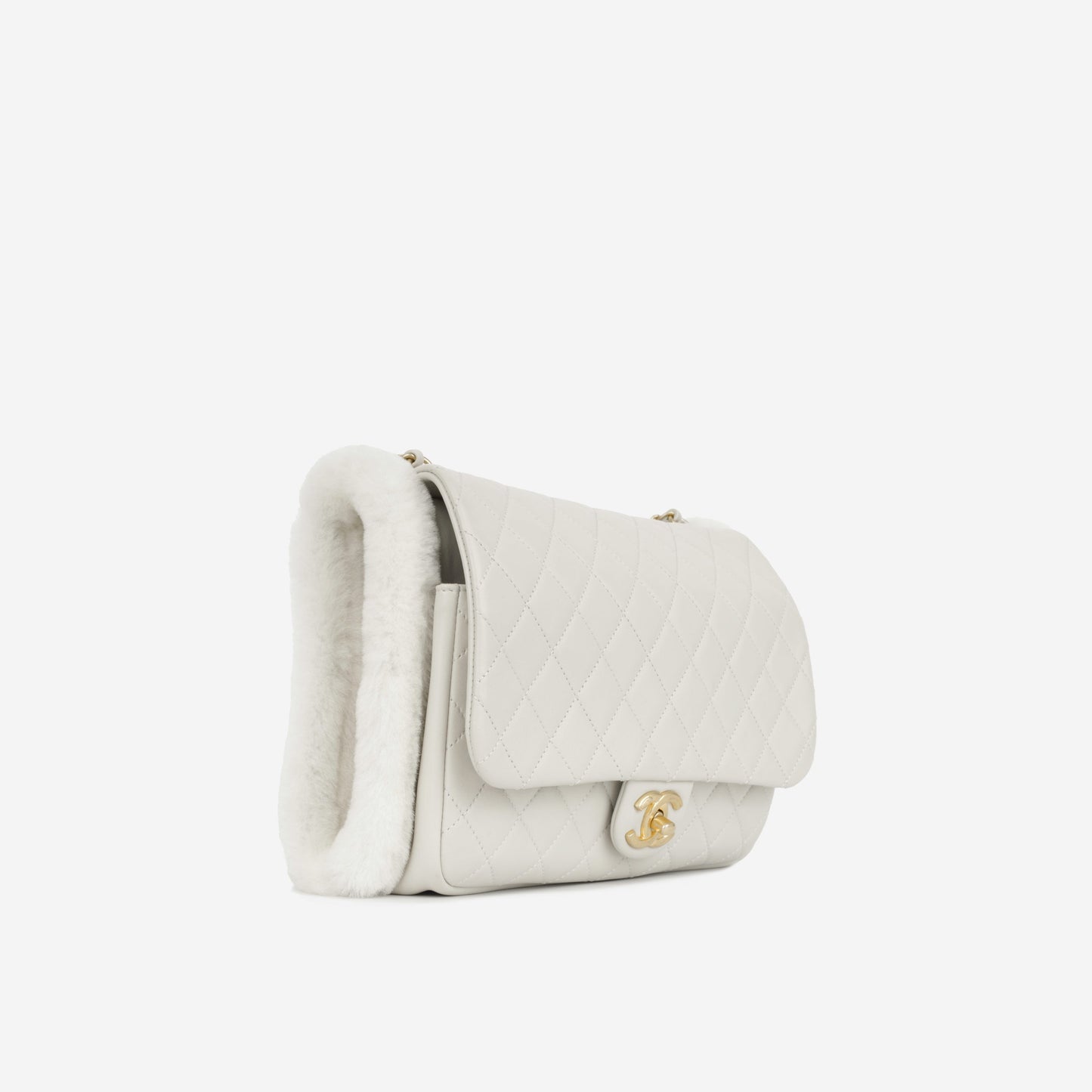 Chanel Classic Flap Lambskin Gold Shoulder Bag Style 126