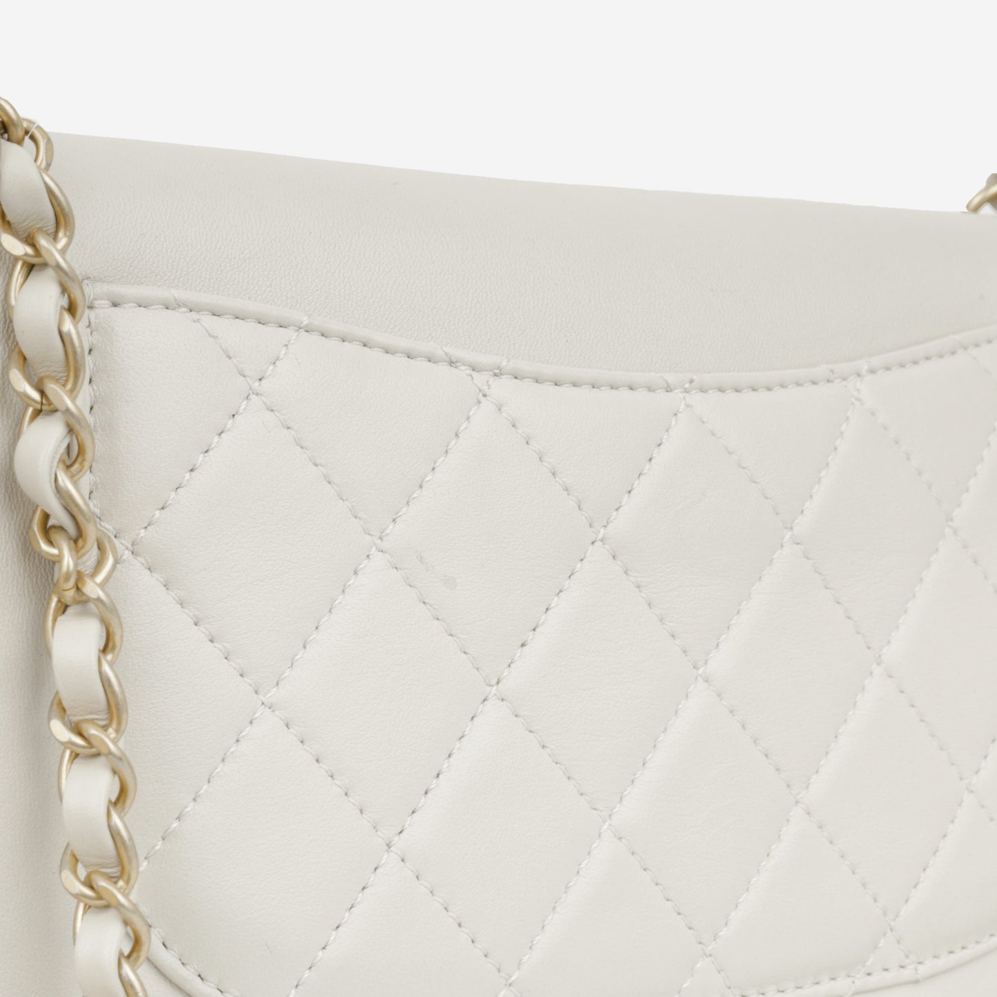 Chanel Classic Flap Lambskin Gold Shoulder Bag Style 126