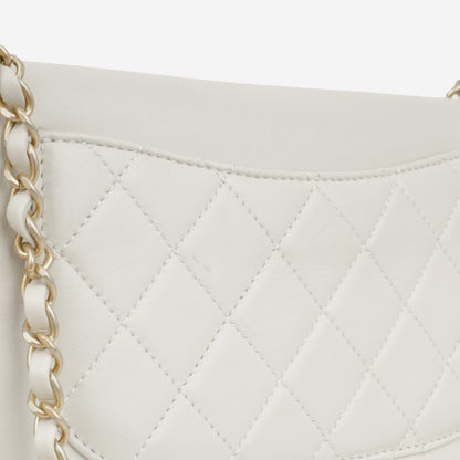 Chanel Classic Flap Lambskin Gold Shoulder Bag Style 126